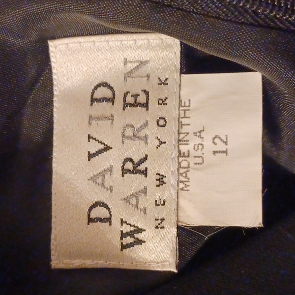 D11-👌- David Warren Black Dress - sz 12 women's - NWT - Picture 8 of 10
